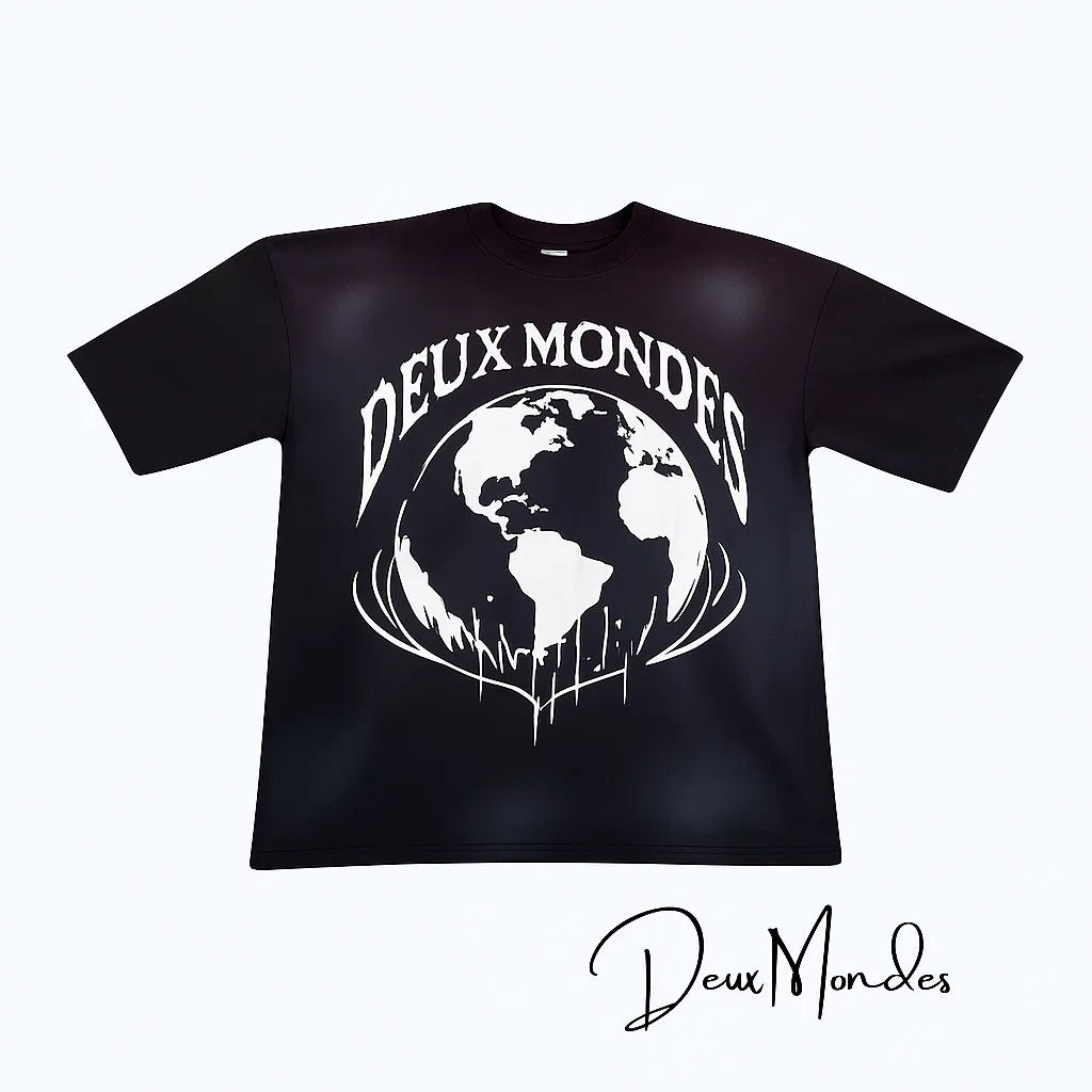 Deux Mondex Black Tees