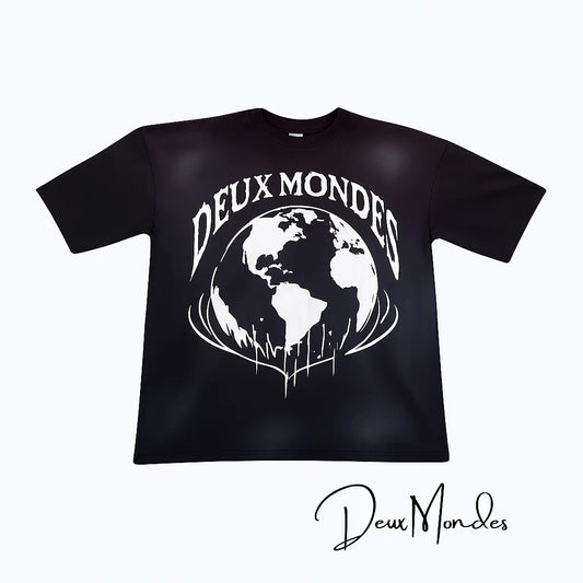 Deux Mondex Black Tees