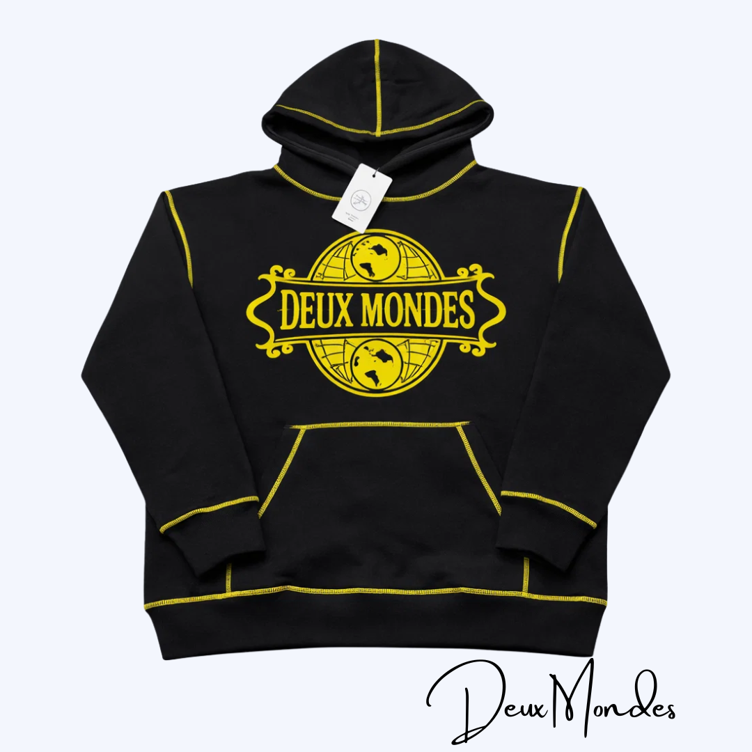 Deux Mondes Black Hoodie with Pants