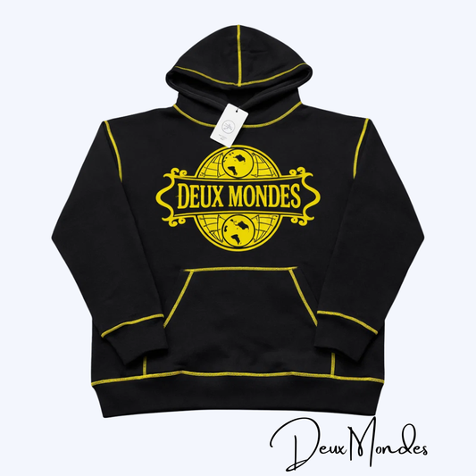Deux Mondes Black Hoodie with Pants